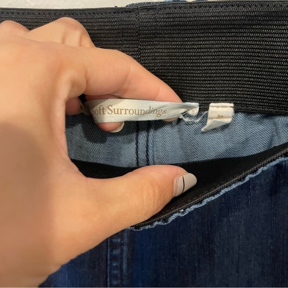 Soft Surroundings Denim Boot Cut Pull On jeans - Picture 5 of 11